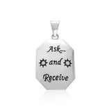 Empowering Words Ask and Receive Silver Pendant TPD780 - Jewelry