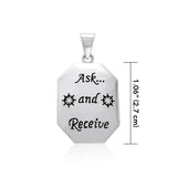 Empowering Words Ask and Receive Silver Pendant TPD780 - Jewelry