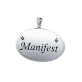 Empowering Words Manifest Silver Pendant TPD789 - Jewelry