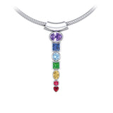 Silver Chakra with Gems Pendant TPD857 - Jewelry