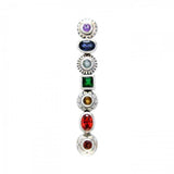 Silver Chakra with Gems Pendant TPD858 - Jewelry