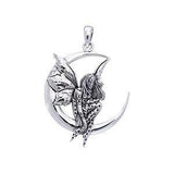 Fairy Moon Dream II Silver Pendant TPD872