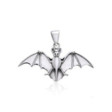 Trust your vibes ~ Sterling Silver Bat Pendant Jewelry TPD977 - Jewelry