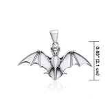 Trust your vibes ~ Sterling Silver Bat Pendant Jewelry TPD977 - Jewelry