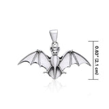 Trust your vibes ~ Sterling Silver Bat Pendant Jewelry TPD977 - Jewelry