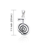 Reiki Spiral Silver Pendant TPD997 - Jewelry