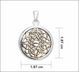 Celtic Knotwork Silver and Gold Pendant TPV153