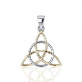 The Divine Power of Triquetra Silver and Gold Pendant TPV3378 - Jewelry