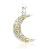 Spiral Crescent Moon Pendant TPV3412 - Jewelry