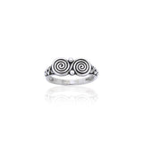 Double Spiral Celtic Knot Ring TR1003 - Jewelry