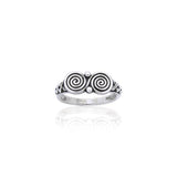 Double Spiral Celtic Knot Ring TR1003