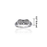 Double Spiral Celtic Knot Ring TR1003 - Jewelry