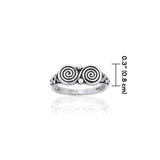 Double Spiral Celtic Knot Ring TR1003 - Jewelry