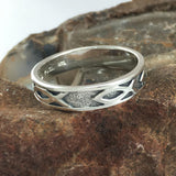 Ichthus Christian Fish Silver Band Ring TR1041 - Jewelry