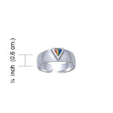 Rainbow Silver Toe Ring TR1210 - Jewelry