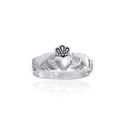 Irish Claddagh Sterling Silver Puzzle Ring TR1219