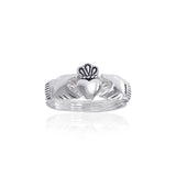 Irish Claddagh Sterling Silver Puzzle Ring TR1219