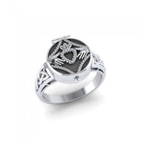 Irish Claddagh Sterling Silver Poison Ring TR1358 - Jewelry