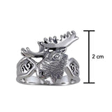 Moose Head Silver Ring TR1436 - Jewelry