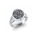 Celtic Knotwork Silver Poison Ring TR1635 - Jewelry