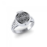 Celtic Knotwork Silver Poison Ring TR1638 - Jewelry