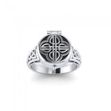 Celtic Knotwork Silver Poison Ring TR1638 - Jewelry
