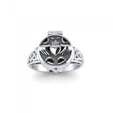 Irish Claddagh Sterling Silver Poison Ring TR1639 - Jewelry