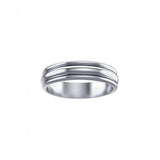 Silver Wedding Spinner Band Ring TR1660