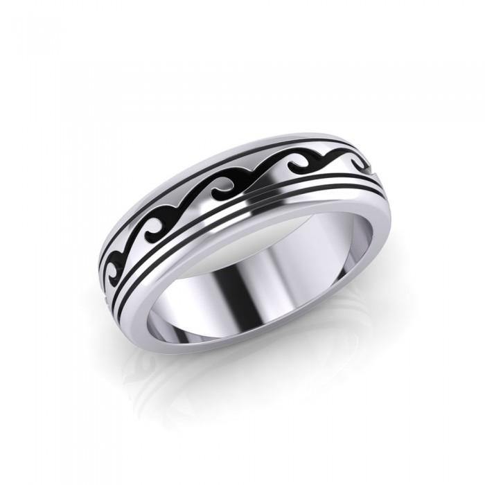 Waves Spinner Ring TR1678 - Jewelry