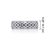 Celtic Knotwork Silver Spinner Band Ring TR1687 - Jewelry