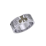 Celtic Knotwork Dragon Sterling Silver Spinner Ring