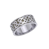 A beautiful mystique ~ Celtic Knotwork Dragon Sterling Silver Spinner Ring TR1700 - Jewelry