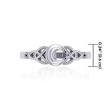 Celtic Knotwork Crescent Moon Ring TR1802