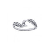 Crescent Moon Sterling Silver Ring TR1803