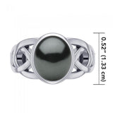 The eternity of life, nature and love ~ Celtic Knotwork Ring with a Gemstone centerpiece TR1858 - Jewelry