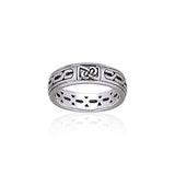 Celtic Knotwork Sterling Silver Band TR1902 - Jewelry