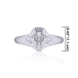Look for you inner strength ~ Scottish Thistle Sterling Silver Ring TR1963 - Jewelry