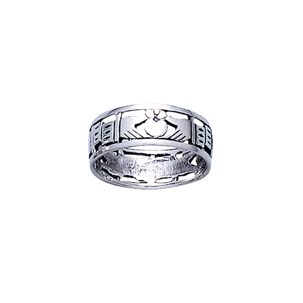 Irish Claddagh Silver Ring TR216