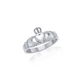 Irish Claddagh Sterling Silver Ring TR240
