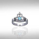 Irish Claddagh Marcasite Ring TR2766 - Jewelry