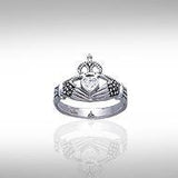 Irish Claddagh Marcasite Ring TR2766 - Jewelry