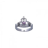 Irish Claddagh Marcasite Ring TR2766 - Jewelry