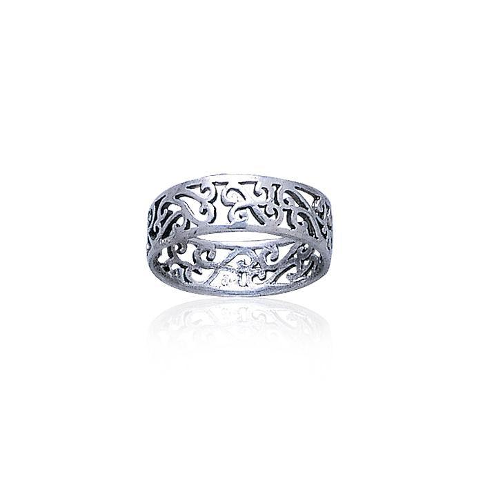 Celtic Silver Spiral Ring TR283 - Jewelry