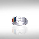 Rainbow Triangle Ring TR285 - Jewelry