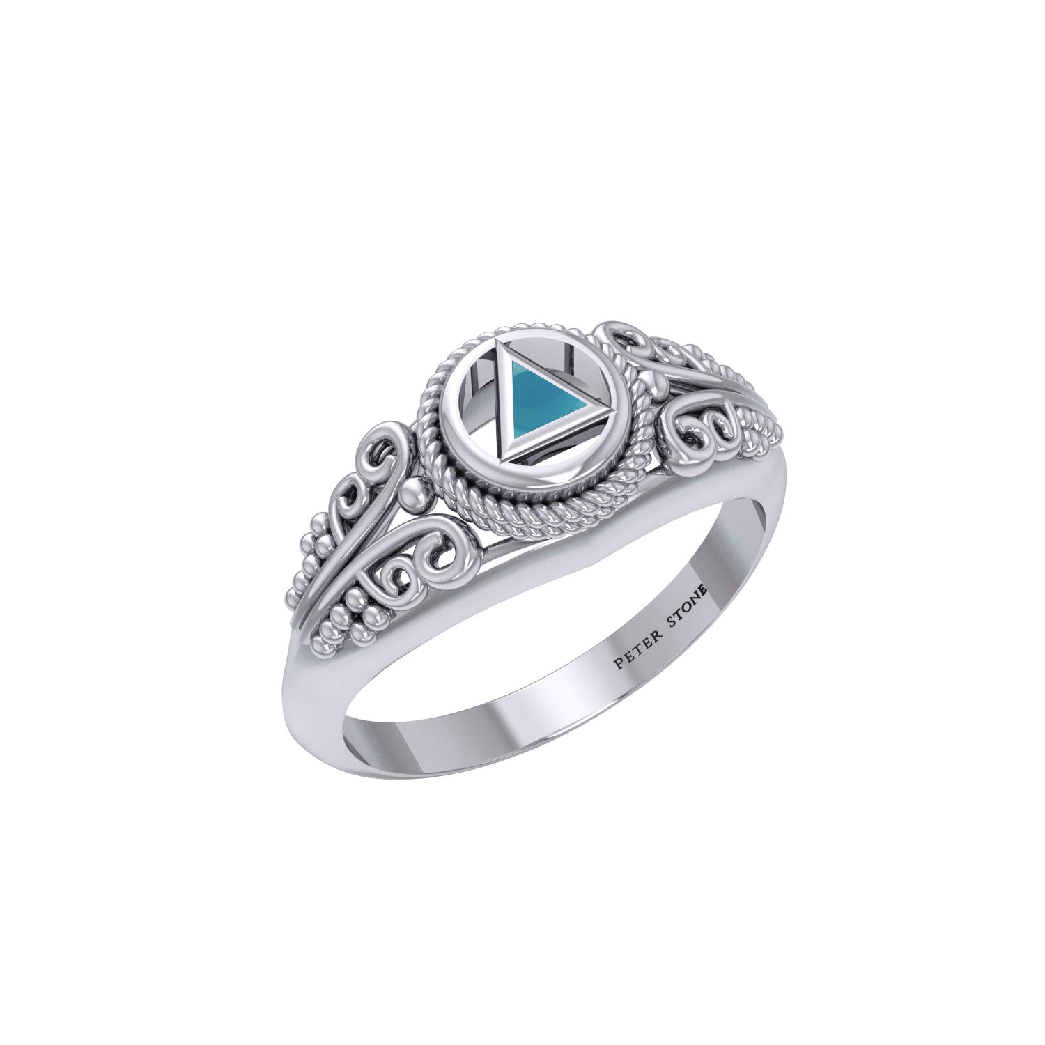 Celtic AA Symbol Silver Ring TR288