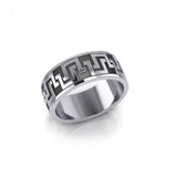 Geometric Knotwork Silver Ring TR308 - Jewelry