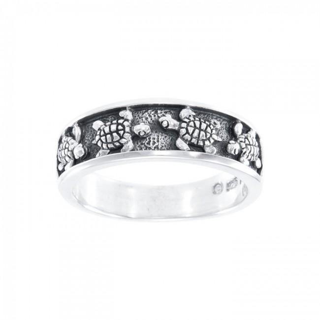 Silver Turtle Ring TR3330 - Jewelry