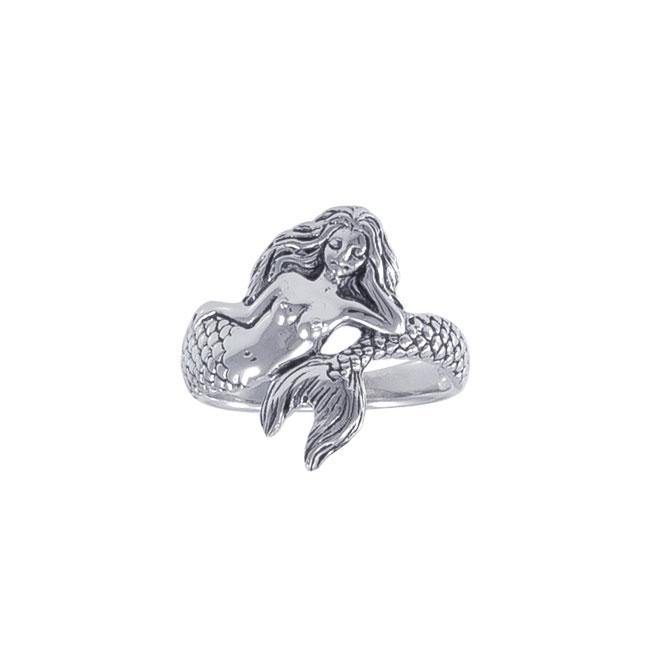 White Mermaid Sterling Silver Ring TR3356 - Jewelry