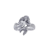 White Mermaid Sterling Silver Ring TR3356 - Jewelry