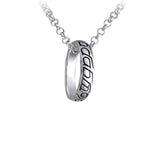 Stylized Elven Ring of Power Silver Ring & Chain Set TR3361 - Jewelry